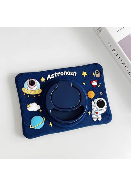 Samsung Galaxy S6 P610UYUMLU Kılıf Astronot Desenli Tablet Kılıfı Standlı (P615 - P610 - 10.4)