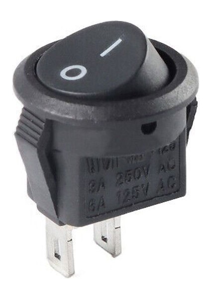 15MM Yuvarlak 2 Pin On/off Işıksız Power Anahtar 2 Adet