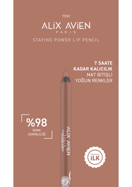 Uzun Süre Kalıcı Suya Dayanıklı Dudak Kalemi - Staying Power Lip Pencil 52 Caramel Nude