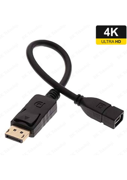 4K Displayport Erkek To Mini Displayport Dişi Çevirici Kablo