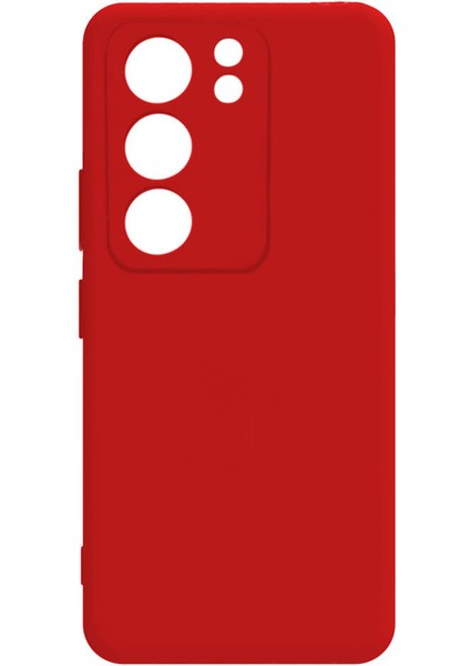 Vivo V29 5g Kılıf Kamera Korumalı Mat Renkli Yumuşak Kalın Sağlam Silikon Biye Kırmızı