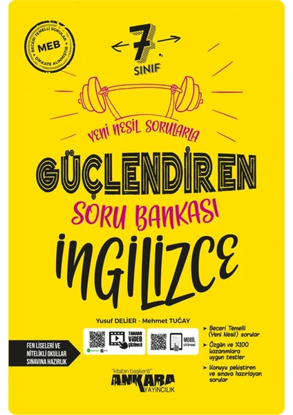 Ankara Yayıncılık 2024 Müfredat Güncel 7.Sınıf Ingilizce Nesil Sorularla Güçlendiren Soru Bankası