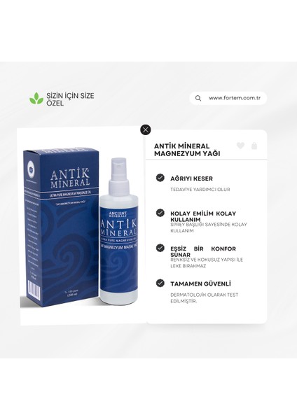 Antik Mineral - Saf Magnezyum Kemik Rahatlatıcı Masaj Yağı 200 ml