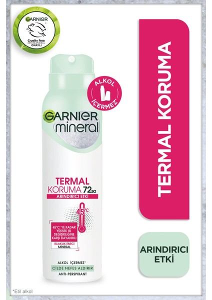 Mineral Termal Koruma Sprey Deodorant 150 ml x 5 Adet