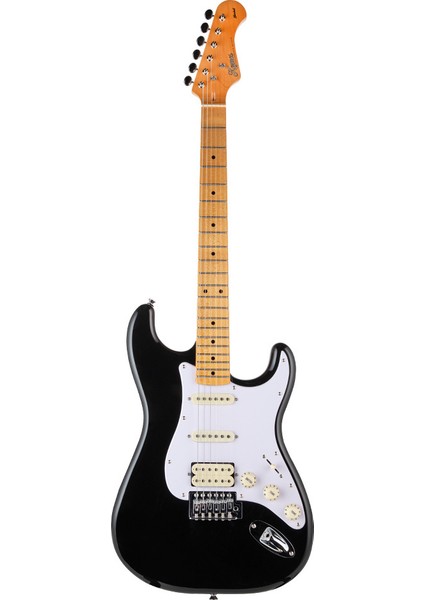 KST-57HSS-GMN-BK 57 HSS Akçaağaç Klavye Siyah Elektro Gitar