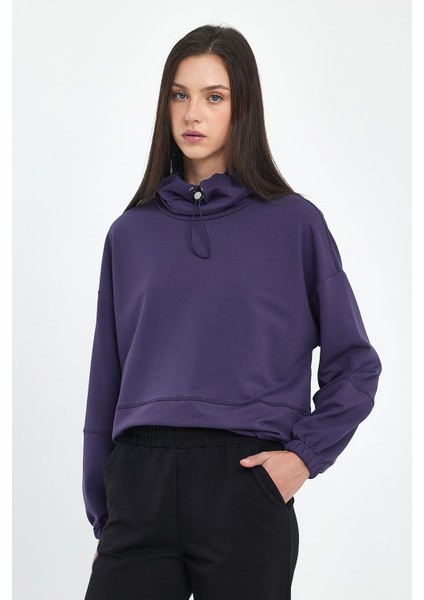 Kadın Norah Mor Yakası Detaylı Regular Fit Sweatshirt modelleri