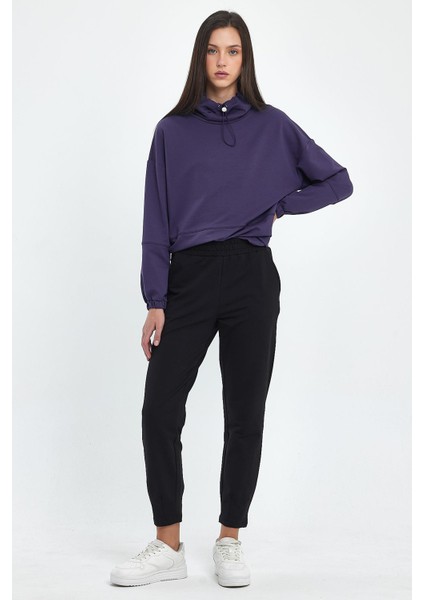 Kadın Norah Mor Yakası Detaylı Regular Fit Sweatshirt indirimleri