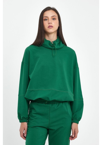 Kadın Norah Orman Yakası Detaylı Regular Fit Sweatshirt