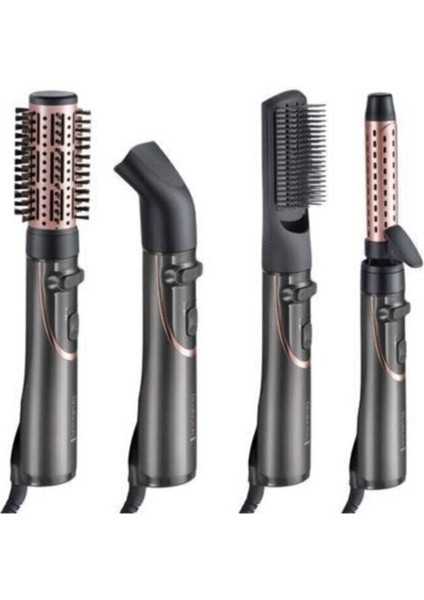 Metalik Gri Curl&straight Confidence Saç Şekillendirme Seti AS8606