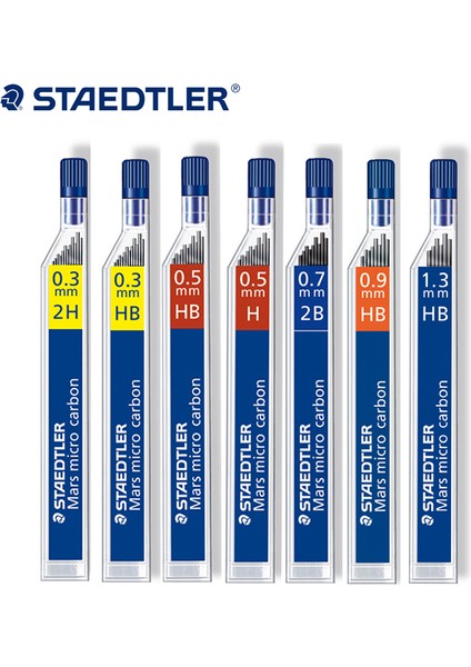 1.3mm Hb Staedtler 250 0.3/0.5/0.7/0.9/1.3/2.0mm Otomatik Mekanik Kalem Kurşun Kalem Yedekler 4 Adet/grup (Yurt Dışından)