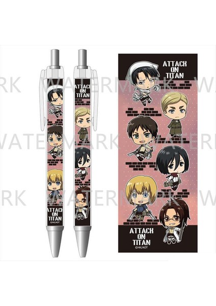 Stil 6 Anime Kalemler Titan Mekanik Kurşun Kalem Japon Kırtasiye Eren Jaeger Mikasa Ackerman Okul Ofis Yazma Malzemeleri (Yurt Dışından)