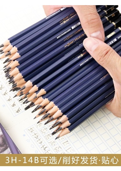 8b-3pcs Delı Profesyonel Ahşap Eskiz Çizim Kalemi 3h 2h 2b 3b 4b 5b 6b 7b 8b 9b 10B 12B 14B Ahşap Boyama Kalemleri Kırtasiye Kaynağı (Yurt Dışından)
