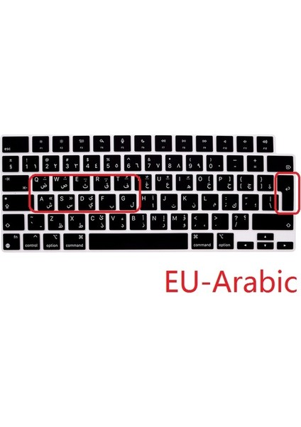 Arapça-Ab Ince Tpu Klavye Cilt Için Macbook Air M2 2022 A2681 Ab Abd Ingilizce Ispanyolca Rusça Fransızca Arapça Klavye Kapağı Dizüstü Cilt (Yurt Dışından)