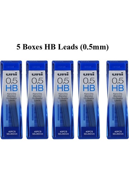 5 Kutu Hb Tip B Uni Alfa-Gel Anahtarı Mekanik Kurşun Kalem, Tutma Kuru Toga Otomatik 0.3 0.5 mm Yumuşak Rahat Kavrama M5-1009GG Sınırlı Üretim (Yurt Dışından)