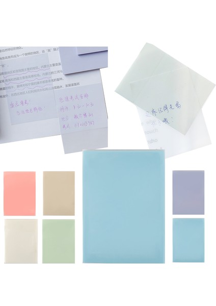 Pembe 50 Adet Şeffaf Yapışkan Not Defterleri Renkli Su Geçirmez Kendinden Yapışkanlı Levhalar Not Defteri Okul Ofis Malzemeleri Kırtasiye 70X95MM (Yurt Dışından) fırsatları