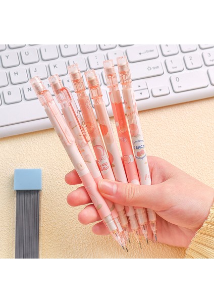 Rastgele Pembe Şeftali Mekanik Kurşun Kalem Öğrencileri Sevimli Kırtasiye Sanat Çizim Boyama Otomatik Kalem Çocuk Okul Yazma Malzemeleri (Yurt Dışından) fırsatları