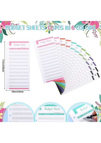 Alman Bütçe Kartı 12 Adet 60 Adet A6 Bağlayıcı Bütçe Levhaları Gider Takibi Fit Bütçe Nakit Zarf Bağlayıcı Bütçe Cüzdanı Kişisel ve Iş Kullanımı Için (Yurt Dışından) fırsatları