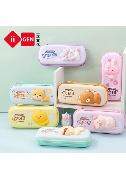 03 Kawaii Anime Karikatür Tembel Hayvanlar Squishy Büyük Kapasiteli Kalem Kutusu Sevimli Kore Kırtasiye Organizatör Kılıfı Okul Hediye (Yurt Dışından)