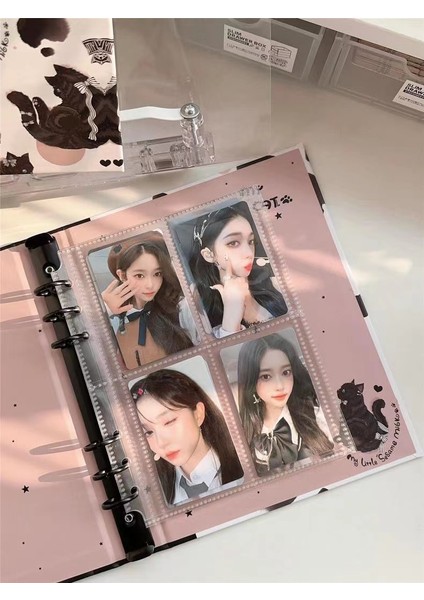 2 Split-10 Adet Sharkbang Tam Set A5 Bağlayıcı Fotoğraf Toplama Kitap 20 Adet Sleevevs Kitaplık Siyah Kedi Yüzük Kpop Kartpostallar Etiket Organizatör (Yurt Dışından) modelleri