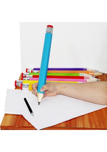 Prop/dekor Için Sarı Ahşap Kalemler Komik Büyük Kalem Büyük Kalem 12.99 "ev ve Okul Malzemeleri Için Büyük Kalem (Yurt Dışından) fiyatları