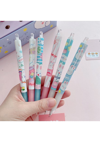 Rastgele 2 Sevimli Gökkuşağı Tavşan Mekanik Kurşun Kalem 0.5 mm + Dolum Yüksek Kaliteli Kawaii Basın Kalem Okul Malzemeleri Ofis Kırtasiye Hediyeler (Yurt Dışından) fiyatları