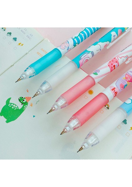 Rastgele 2 Sevimli Gökkuşağı Tavşan Mekanik Kurşun Kalem 0.5 mm + Dolum Yüksek Kaliteli Kawaii Basın Kalem Okul Malzemeleri Ofis Kırtasiye Hediyeler (Yurt Dışından) indirimleri