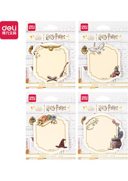 Rastgele Renkler 4 Adet 4 Adet Deli 21585 Harry Potter Ped Notları Yapışkan Not Yapışkanlı Kawaii Bloknot Ofis Okul Kırtasiye (Yurt Dışından)