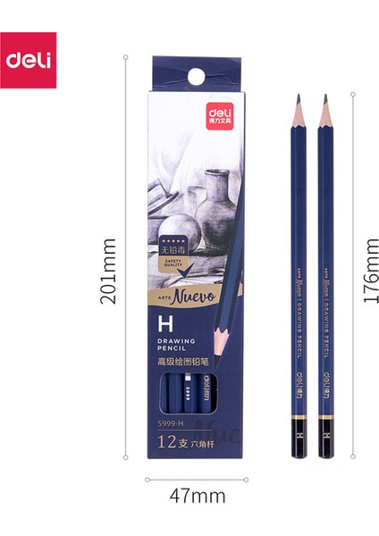 H-3pcs Delı Profesyonel Ahşap Eskiz Çizim Kalemi 3h 2h 2b 3b 4b 5b 6b 7b 8b 9b 10B 12B 14B Ahşap Boyama Kalemleri Kırtasiye Kaynağı (Yurt Dışından)