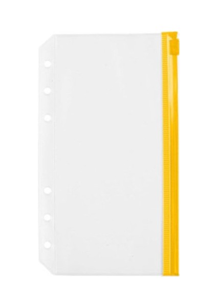 1 Adet Sarı A6 A5/a6/ Boyutu Plastik Zip Kilit Zarf Fermuar Cüzdan Ekle Dolum Organizatör Klasörü Spiral Planı Çanta Depolama Dosya Kartı Paketi (Yurt Dışından)