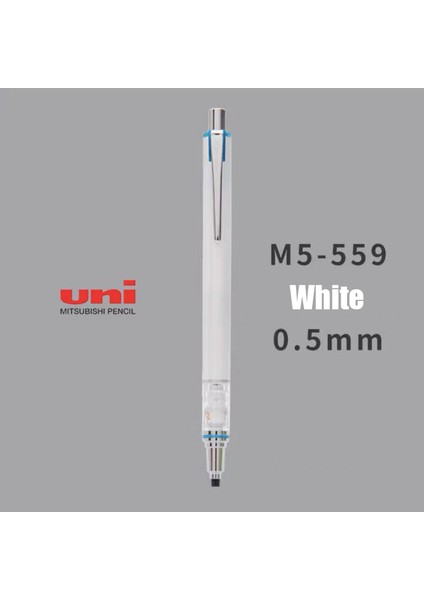 Beyaz 1 Adet Japonya Uni Kuru Toga M5-559 Mekanik Kurşun Kalem 0.5mm Kurşun Rotasyon 6 Renk Mevcuttur (Yurt Dışından)