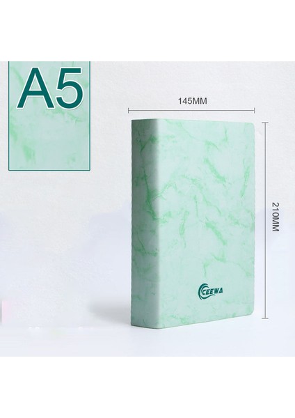 Yeşil Taş Deseni Yatay Çizgi Büyük Süper Kalın 720 Sayfa Çizgili Defter B6/a5 Günlük Defter Yaşam Kayıtları 1-2 Yıl Için En Iyi Yazma Anti-Basınçlı Kitap Defter (Yurt Dışından)