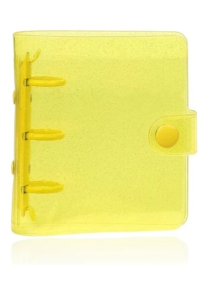 Sarı Mini Jıanwu Yaratıcı Sevimli 3 Yüzük Mini Gevşek Yapraklı Bağlayıcı Öğrenci Taşınabilir Cep Defter Dergisi Kartpostal Depolama Okul Malzemeleri (Yurt Dışından)