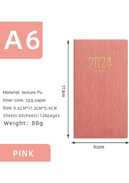 A7 Gündem 2024 Planlayıcısı Dizüstü Kırtasiye Cuadernos Cahier Not Defteri Planlayıcısı 2024 Dergisi Libretas Günlüğü Cuaderno Defterler (Yurt Dışından) fırsatları