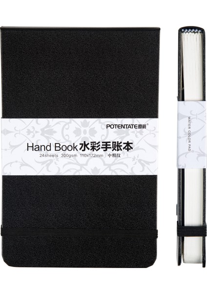 110MM x 172MM Defter 300GSM 24 Sayfa Suluboya Defter El Hesap Kitabı/pad/kağıt Eskiz Defteri Sulu Boya El Kitabı Sanat Çizim Kitabı/kağıt (Yurt Dışından)