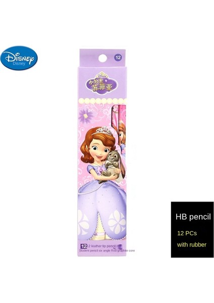 Sophia 12 Adet Disneyhb Anime Kalem Ilkokul Öğrencileri Yazma Kalem Aisha Mickey Varil Silgi ile Headchildren Karikatür Yazma Malzemeleri (Yurt Dışından)