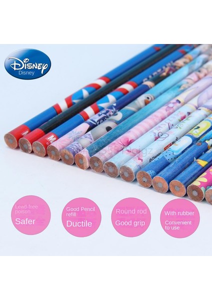 Sophia 12 Adet Disneyhb Anime Kalem Ilkokul Öğrencileri Yazma Kalem Aisha Mickey Varil Silgi ile Headchildren Karikatür Yazma Malzemeleri (Yurt Dışından) indirimleri