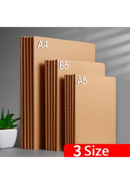 B5 Siyah Çizgi A4/a5/b5 Dizüstü Öğrenci Çalışma Kitabı Kraft Kağıt Not Defteri Iç Sayfa Boş Yatay Çizgi Izgara Öğrenci Için Isteğe Bağlı Alıştırma Kitabı (Yurt Dışından)