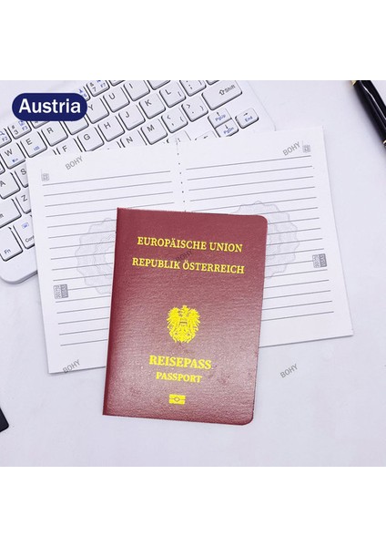 Avusturya Linenotebook 9X12.5 Filme Simülasyon Pasaportlar Mini Cep Not Defteri Hattı Dizüstü Sahne Kawaii 32 Ülke Yaratıcı Hediye Dergisi Kore Kırtasiye (Yurt Dışından)