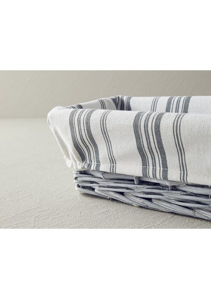 Coastal Hasır Ekmek Sepeti 26X13 cm Gri fiyatları