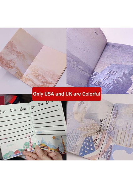 Uk1 Renkli 9X12.5 32 Ülke Pasaport Sahne Hattı Dizüstü Mini Cep Not Defteri Filme Simülasyon Yaratıcı Hediye 3 Al 1 Bedava (Yurt Dışından) fırsatları