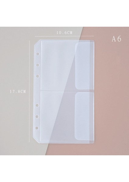 A6 Çift Cepler A7 A4 B5 A5 A6 Etiket Gevşek Yapraklı Saklama Çantası Sınıflandırma Etiket Pvc Saklama Kitap Etiket Bandı Dizüstü Bilgisayar Aksesuar Çantası (Yurt Dışından)