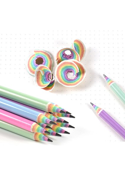 48 Adet 12 Adet/kutu Gökkuşağı Kağıt Kalem Seti Öğrenci Yazma ve Boyama Hb Profesyonel Sanat Kroki Komik Kalem Ofis Okul Malzemeleri (Yurt Dışından) fiyatları