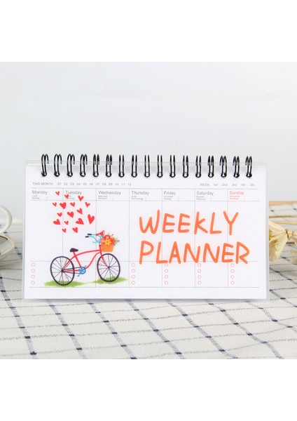 C Flamingo Defter Karikatürler Haftalık Planlayıcı Gündem Aylık Kawaii Libreta Planificador Yapılacaklar Listesi Semanal Carnet Cahier Not Defteri (Yurt Dışından)