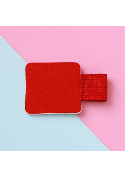 Kırmızı 2 Adet Pu Deri Kalem Klipleri Kendinden Yapışkanlı Kalemlik Elastik Döngü Dizüstü Dergiler Planlayıcısı Panoları Kawaii Masa Düzenleyici (Yurt Dışından)