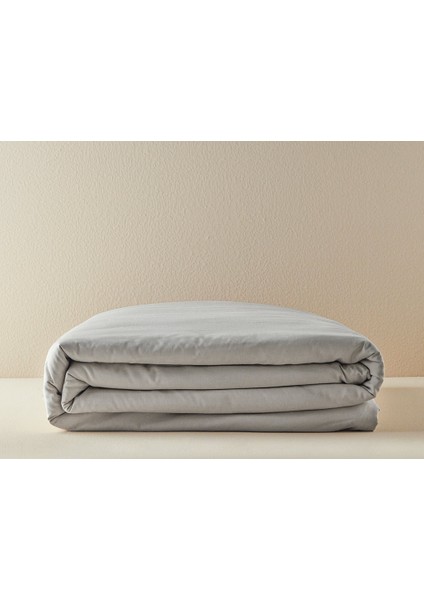 English Home Novella Premium Soft Cotton Çift Kişilik Nevresim 200X220 cm Gri