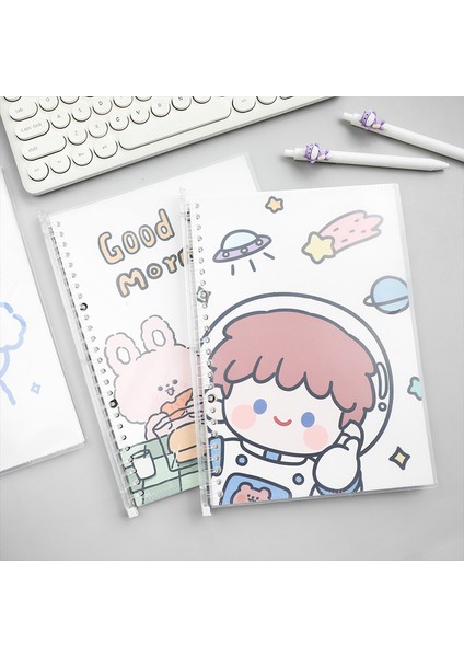 A3 B5 B5 Karikatür Spiral Gevşek Yapraklı Defter Bağlayıcı 30 Sayfa Kawaii Not Defteri Günlüğü Planlayıcısı Dergisi Doldurulabilir Defter Kapaklı Defter (Yurt Dışından)