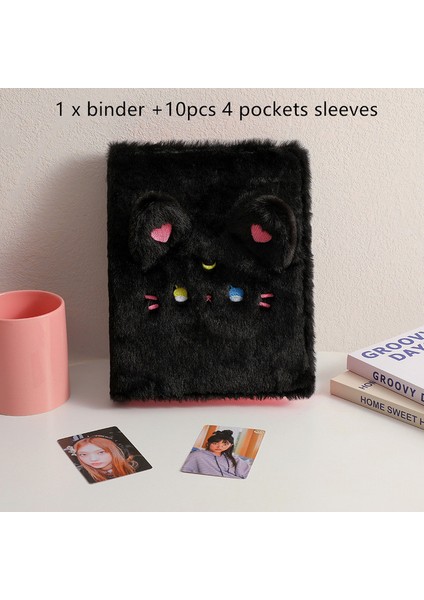 Kollu Mınkys Kawaii Kabarık Kedi Ayı A5 Kpop Fotocard Binder Kitap Idol Fotoğraf Kart Tutucu Fotocard Albümü Kırtasiye Toplama (Yurt Dışından)