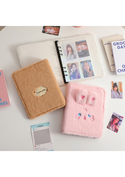 Kollu Mınkys Kawaii Kabarık Kedi Ayı A5 Kpop Fotocard Binder Kitap Idol Fotoğraf Kart Tutucu Fotocard Albümü Kırtasiye Toplama (Yurt Dışından) fırsatları