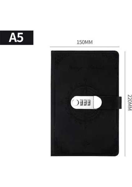 A2 A5 A5RETRO Şifre Defter Kilitli Dergisi Kalınlaşmak Basit Öğrenci Not Defteri El Kitabı Gezginler Kırtasiye Ofis Okul Malzemeleri (Yurt Dışından)