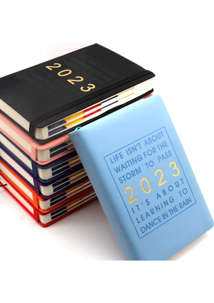 Gök Mavisi A5 2023 Planlayıcısı Dizüstü Gündem Haftalık Aylık Günlük Sekmeler ile Okul Ofis Malzemeleri Kawaii Kırtasiye Hedef Alışkanlık Programı (Yurt Dışından) modelleri